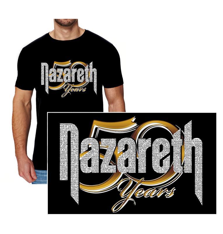 Nazareth / T-Shirt / 50 Songs / schwarz + CD God Of The Mountain